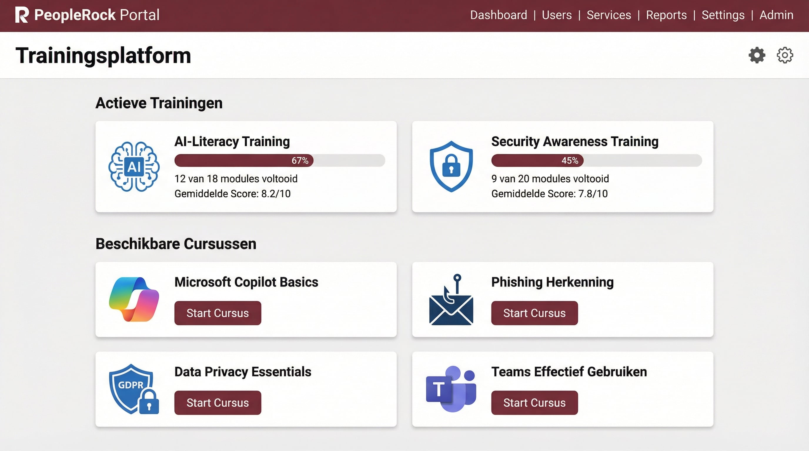 PeopleRock Portal - Trainingsplatform